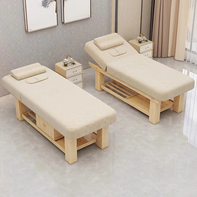 

Therapy Wooden Bed Medical Barber Massager Message Cosmetology Couch Table Folding Massage Camilla Para Mase Foot Tables