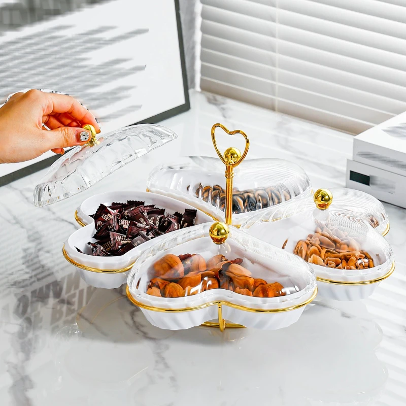 

2025 Новинка - Стиль Интернета - Знаменитая пластиковая тарелка с фруктами в форме сердца для домашнего использования в гостиной - Кофейные столики: Коробка с фруктами