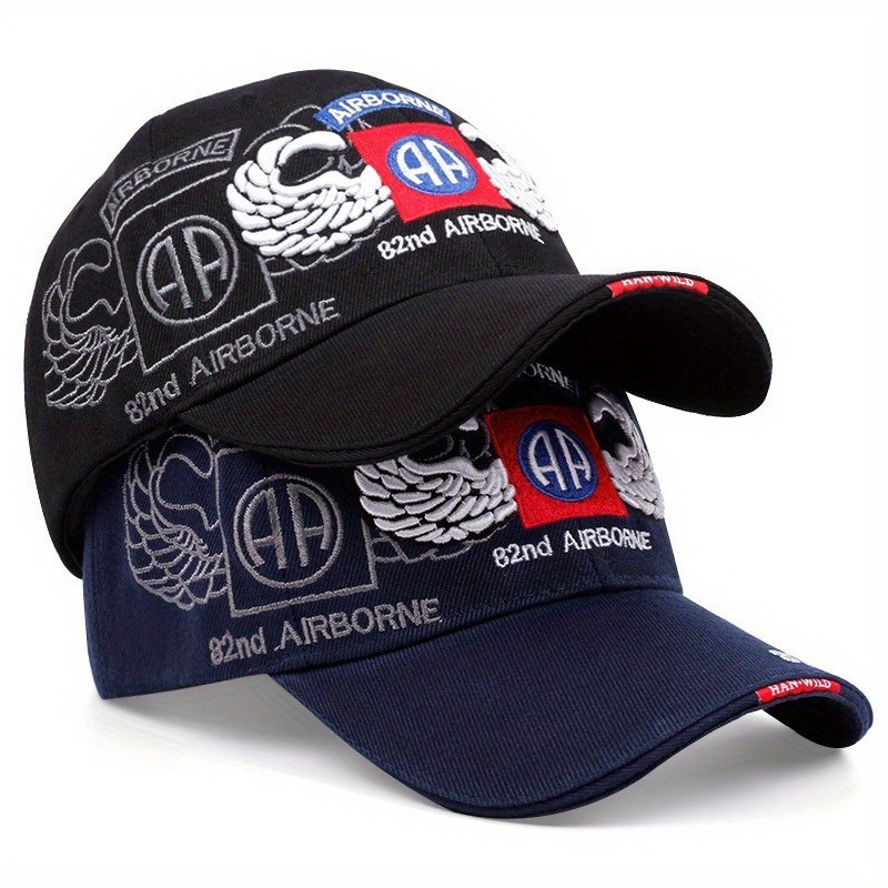 Simple Cotton Men Baseball Cap Women Snapback Hat Wing Embroidery Bone Caps Gorras Casual Casquette Fishing Hats 82nd Airborne
