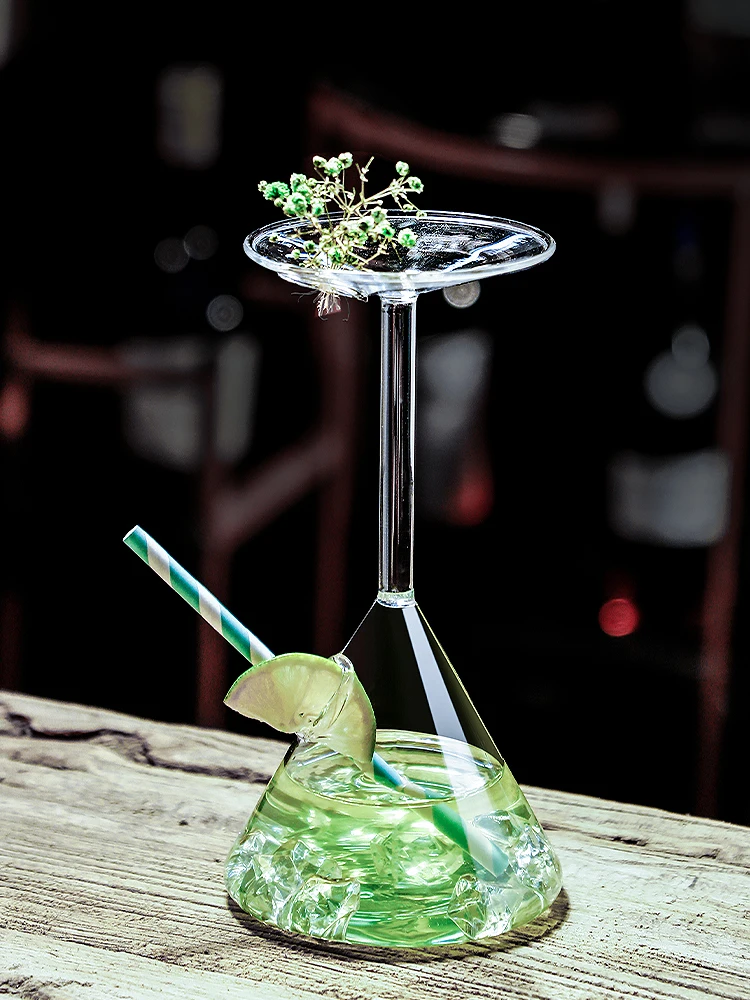 

Creative internet celebrity cocktail cup pufferfish high footed personalized swan cup bird glass high footed cup