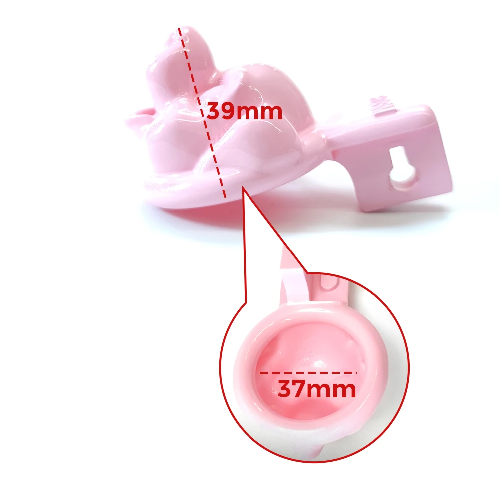 Puppy Pink Chastity Cage Super Small Short Cock Cage Male Bondage Loyalty Penis Ring Lock BDSM Gay Ladyboy Sexy Toys For Men