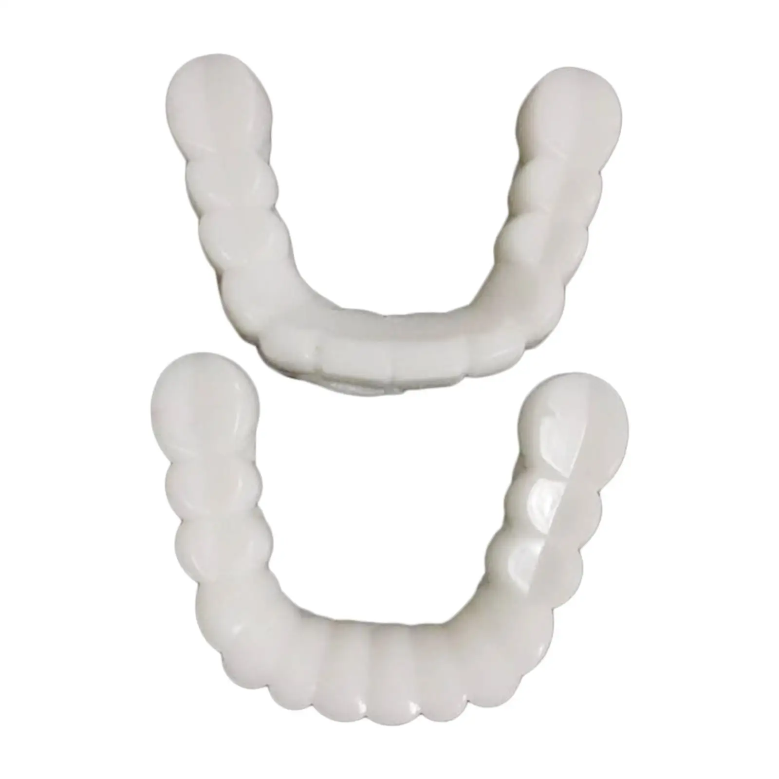 2xResin Veneers Comfortable Dentures Tooth Cover Removable Reusable Upper Lower Cover