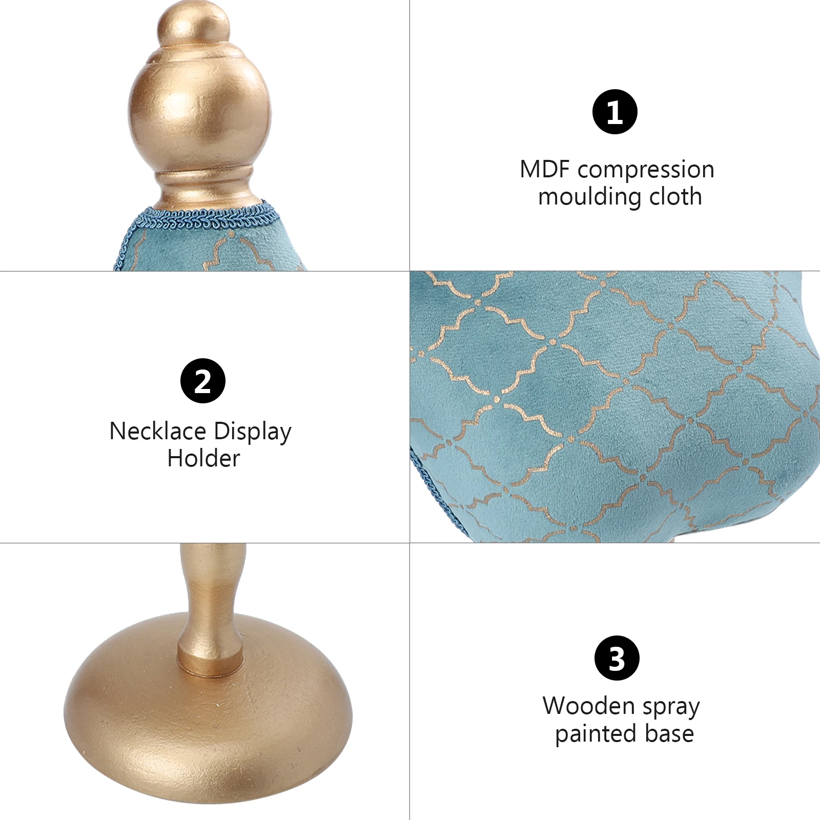 

Стеллаж для ожерелья из золотой фольги, элегантная подставка для ювелирных изделий, органайзер для ожерелья для спальни, гостиной, декоративная стойка для хранения ювелирных изделий