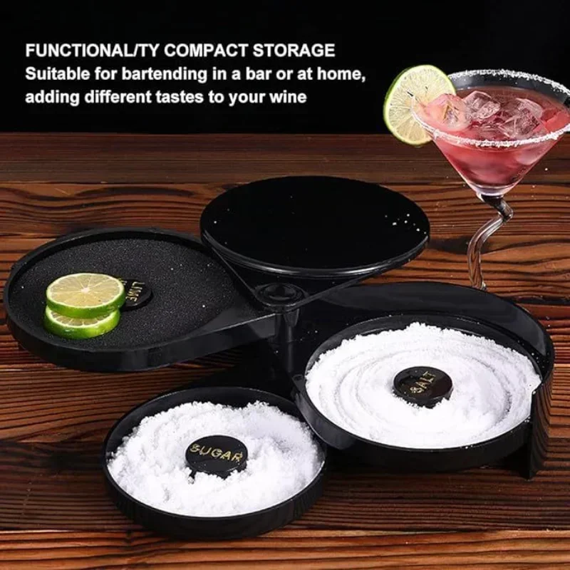 Salt Rim Box for Cocktails Margarita-Salt Rimmer Sugar Rimming  Home Lime Juice Sugar Bar Rimming Station