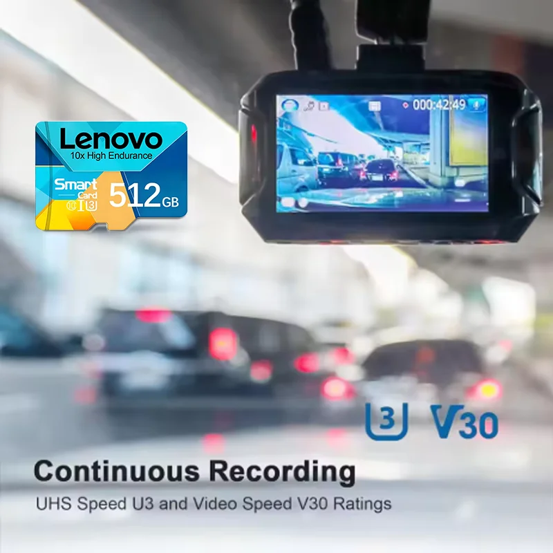 Lenovo Mini SD Card 256GB Class 10 High Speed 64GB 128GB 256GB Micro Flash TF Memory Card for Phones Tablets Cameras