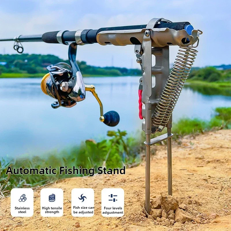 automatic fishing pole CAIGAO Rod and Reel Combos Telescopic Fishing with Reel Combo Sea Saltwater Freshwater Kit Fishing Rod Kit : Sports & Outdoors Wait to bites the hook Automatic SPRING LOADED Fishing Rod!