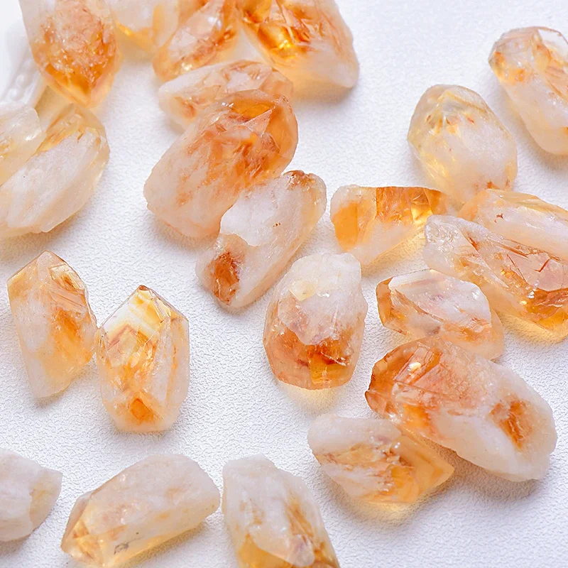 5/10pcs Natural Brazilian Citrine Crystal Chips Bulk, for Aromatherapy Diffuser, DIY Jewelry & Mineral Specimen Decoration view 4