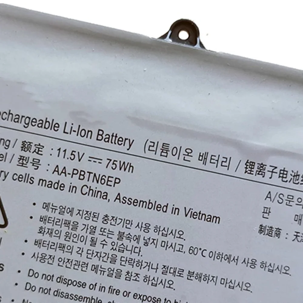 Batería Original para ordenador portátil, 11,5 V, 75WH, AA-PBTN6EP, para SAMSUNG 900X5T, 900X5T-X78L, 900X5T-X01, 900X5T-X02, 900X5T-X05