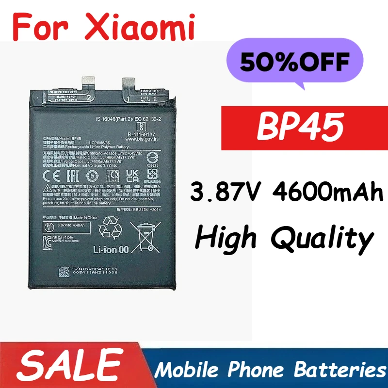 

BP45 battery 3.87V 4600mAh For Xiaomi Mi 12 Pro Mobile Phone Replacement Battery Brand-New High Quality
