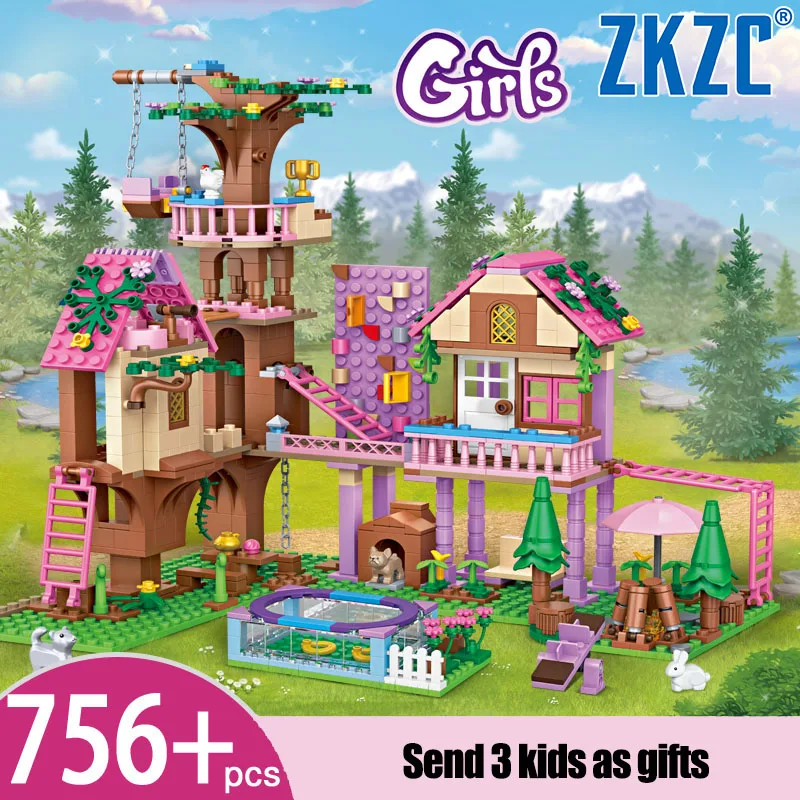 Originality City Streetscape DIY Treehouse Adventure Building Block MOC Amusement Park Forest House Brick Children Toy Gifts