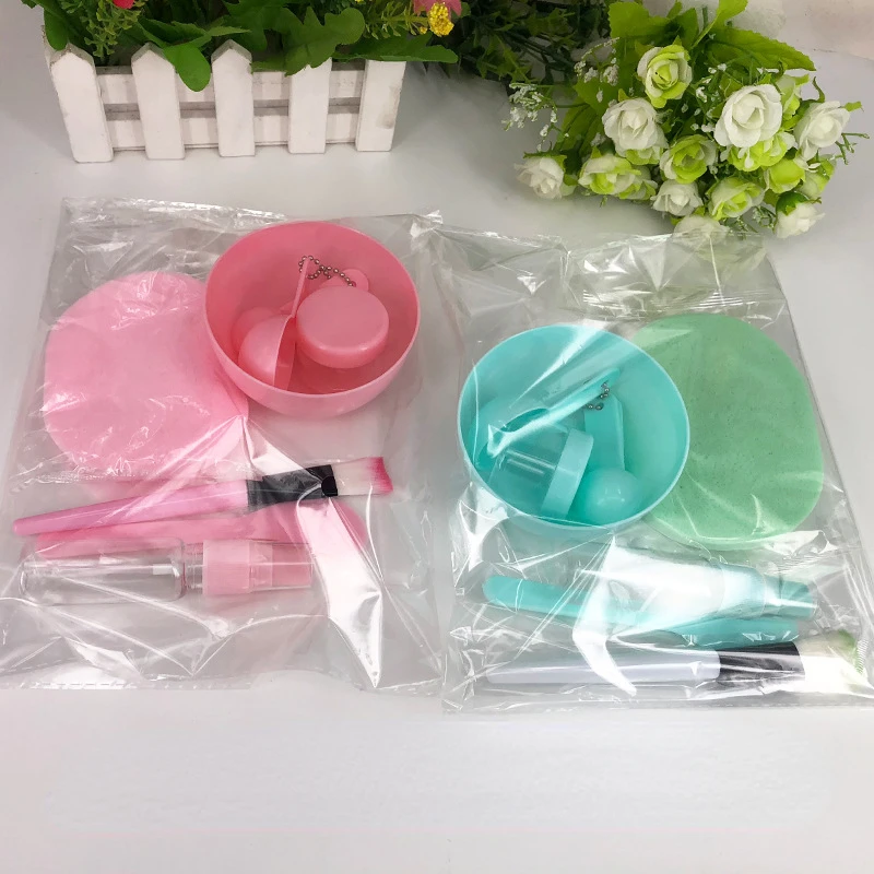 9/6/pcs Set Pink Mask Bowl Facial Mask Full DIY Beauty Tools Facial Mask Mixing Bowl Brush Spoon Stick Tool Face Care Kit