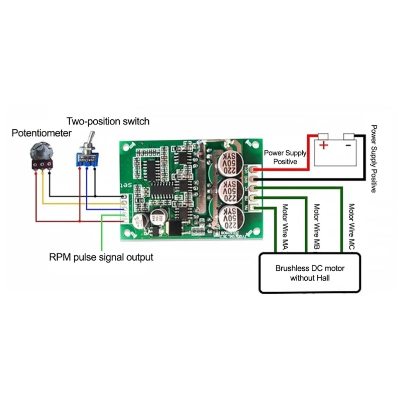 

Плата драйвера бесщеточного двигателя DC12-36V 15A, Вт, плата контроллера скорости, Прямая поставка