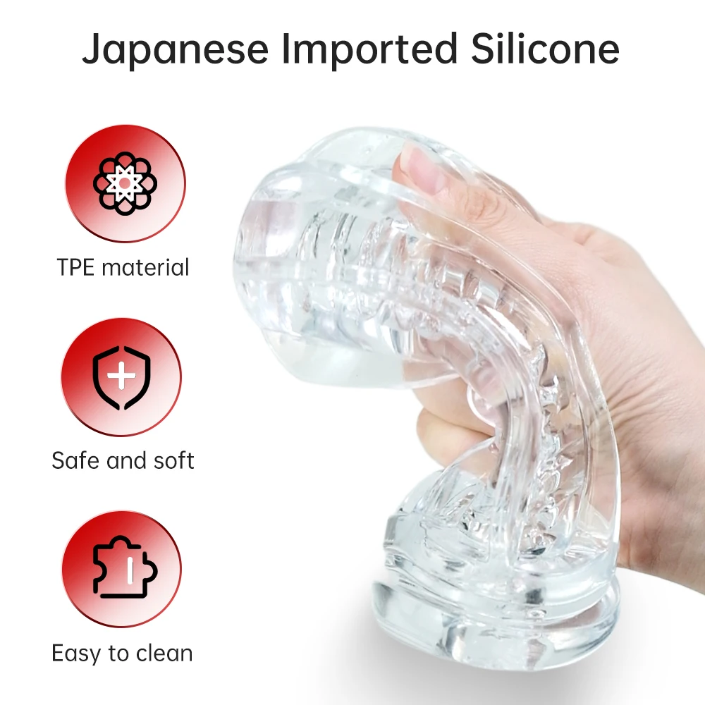 DRY WELL Masturbador de silicona para hombres, Juguetes sexuales masculinos, masturbador japonés para hombres, Vagina realista de silicona, Vagina