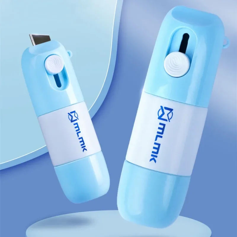 Portátil Papel térmico Informação Correção Fluido com Unboxing Faca, Box Opener, Privacidade Protector Eraser