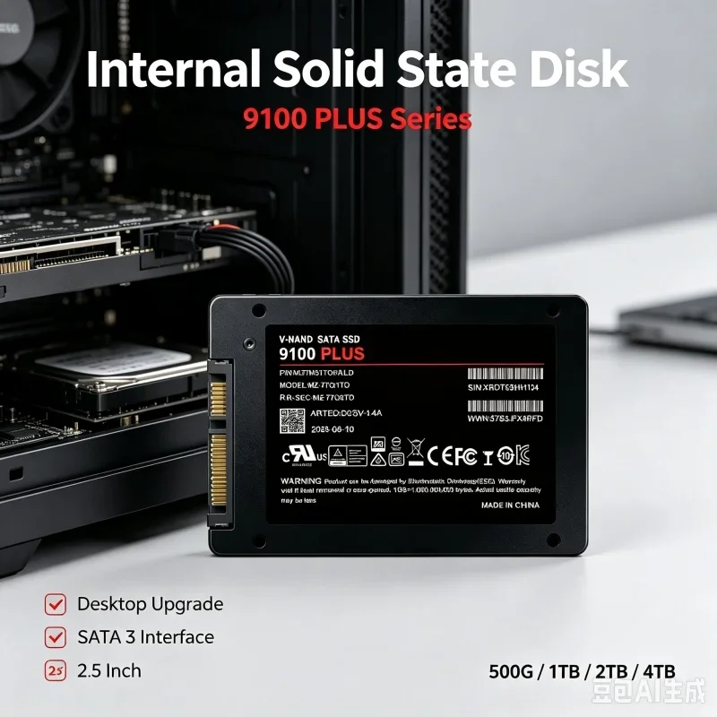 2026 New 9100PRO SATA SSD 500GB 1TB 2TB 4TB 2.5-inch Hard Disk Disc Internal Solid State Drive Portable SSD for Laptop Desktop
