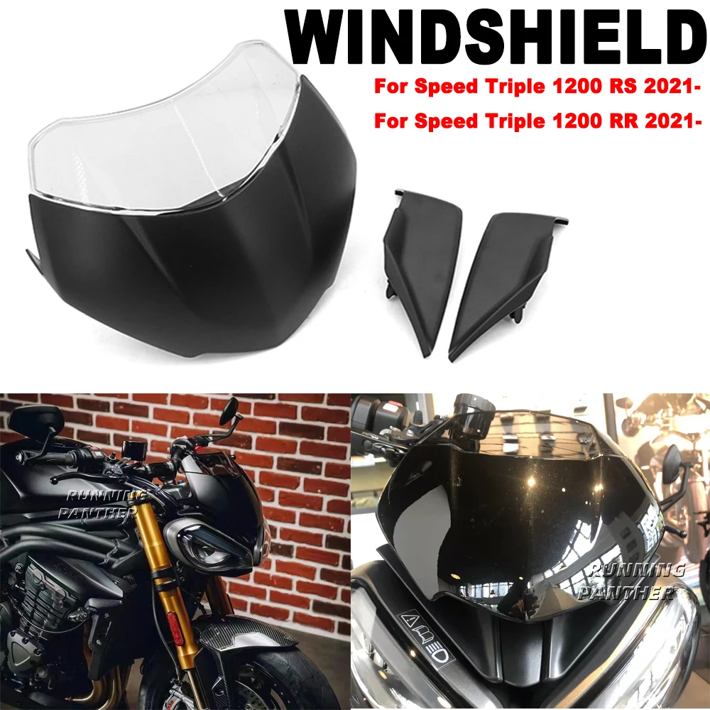 For Speed Triple 1200 RS RR Front Screen Wind Deflector Accessories 2021 2022- Motorcycle Windshield WindScreen For SPEED TRIPLE