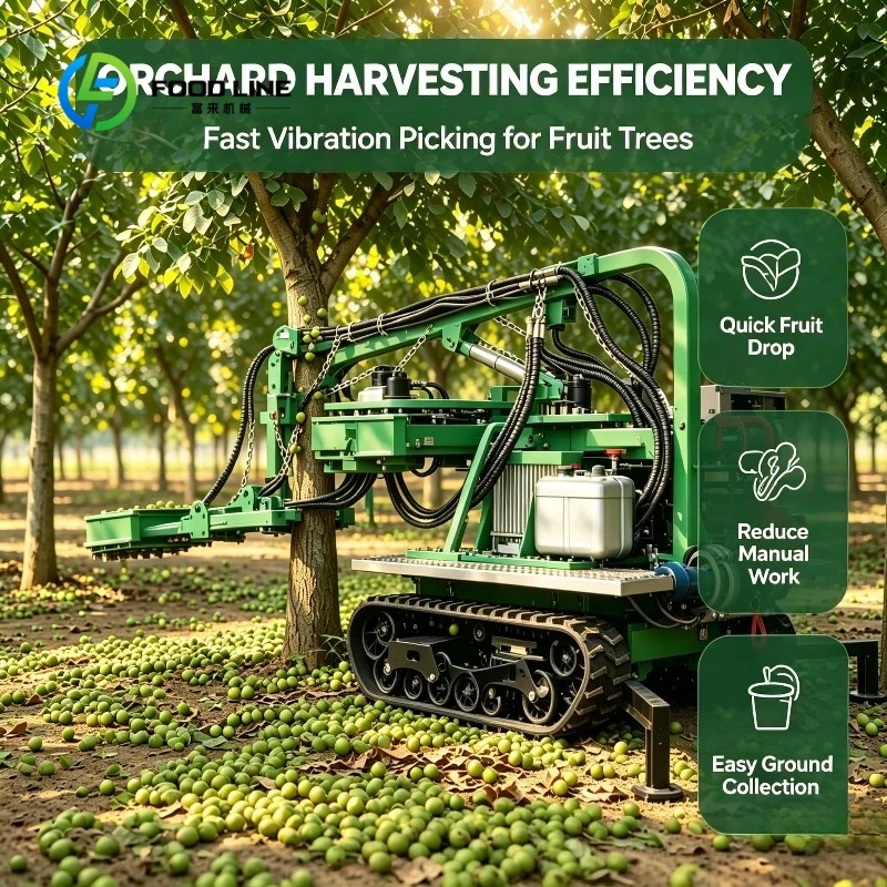Customized High Producing Industrial Crawler Fruit Shaker Machine with CE Certified Self-Propelled Vibratory Hydraulic Harvester