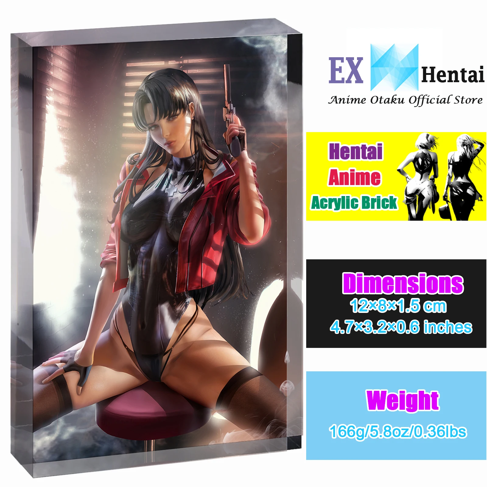 

Sexy Anime Girl Waifu Art, Female Agent 3D Acrylic Block, Sci-Fi Gamer Room Decor, Collectible Gift for Men, Otaku