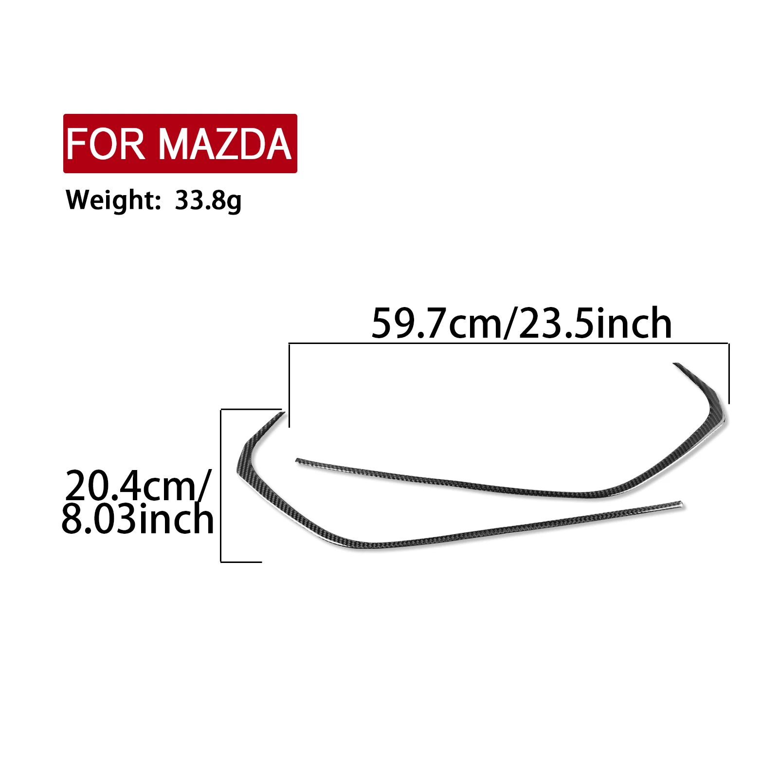 Real Soft Carbon Fiber Front Bumper Grille Air Intake Frame Panel Trim Strips For Mazda 3 Axela 2019-2026 Interior Accessories - view 4