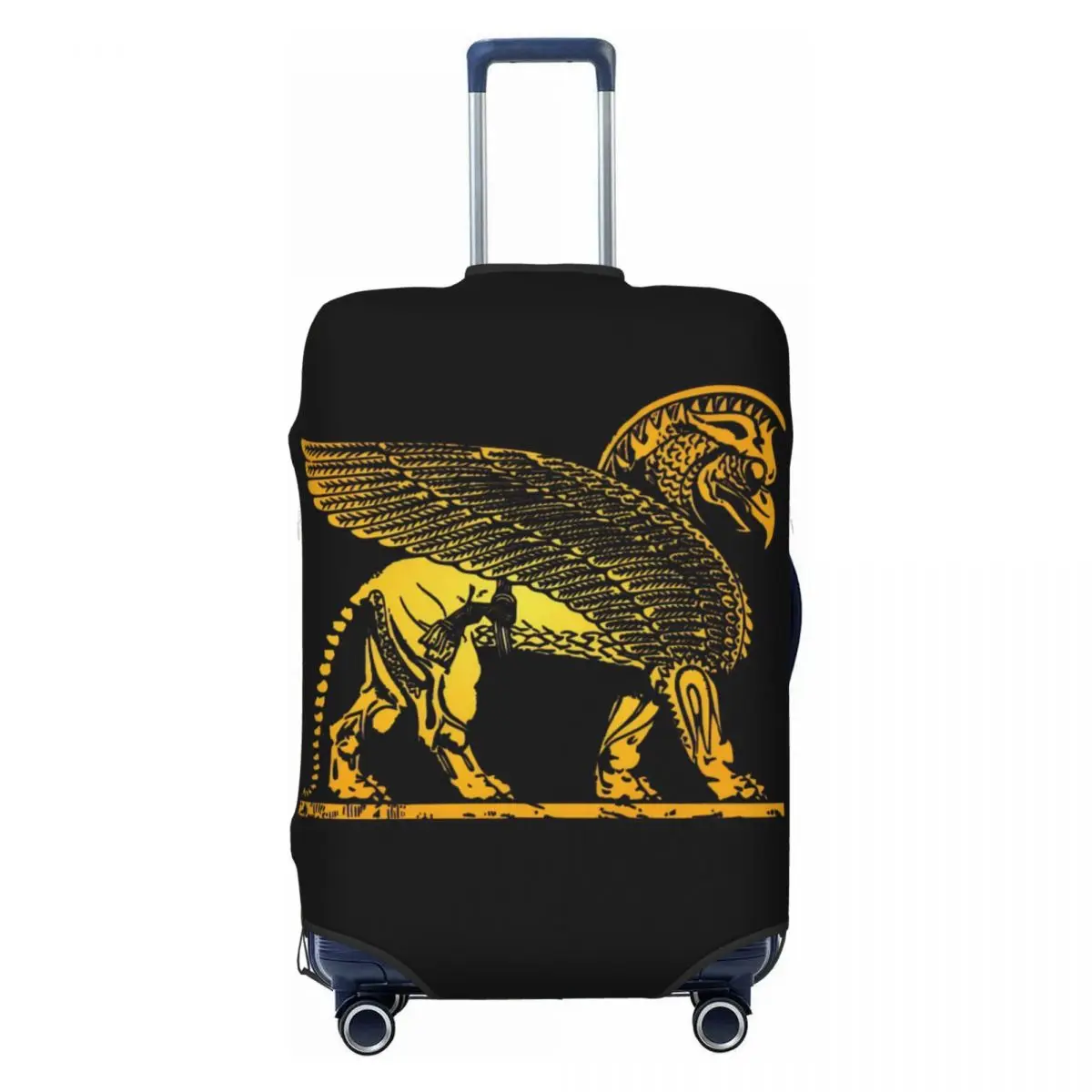 Assyrian Griffin Lamassu Winged Lion Suitcase Cover Vacation Practical Luggage Supplies Cruise Trip Protector