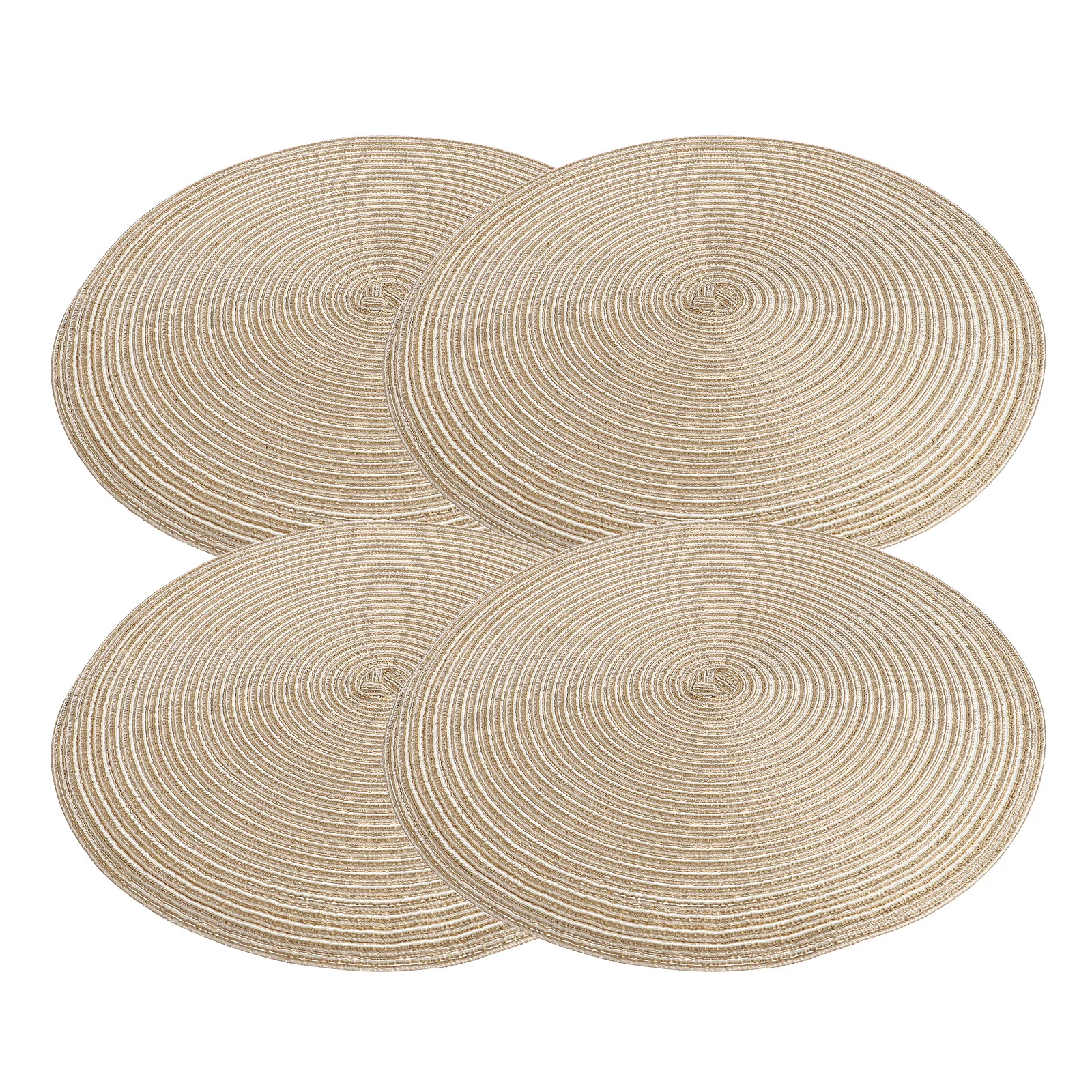 1 مجموعة العزل الحراري الجدول الحصير المنسوجة جولة عدم الانزلاق المفارش كأس الحصير المنزل بار مطعم هدية القهوة