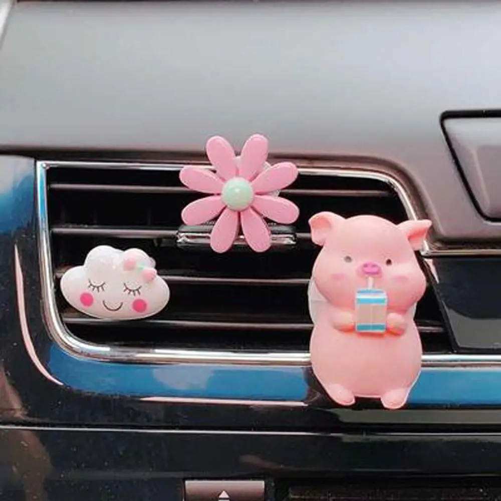 Car Air Vent Freshener Cute Pig Scent Aromas Diffuser Car Decor Air Outlet Clip Car Air Freshener Aromatherapy Clip