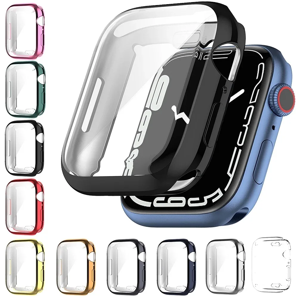 

TPU Case for Apple Watch 45mm 41mm 44mm 40mm 42mm 38 mm Anti-fall Protective Shell iWatch Series 9 8 7 6 5 3 SE Protective Cover