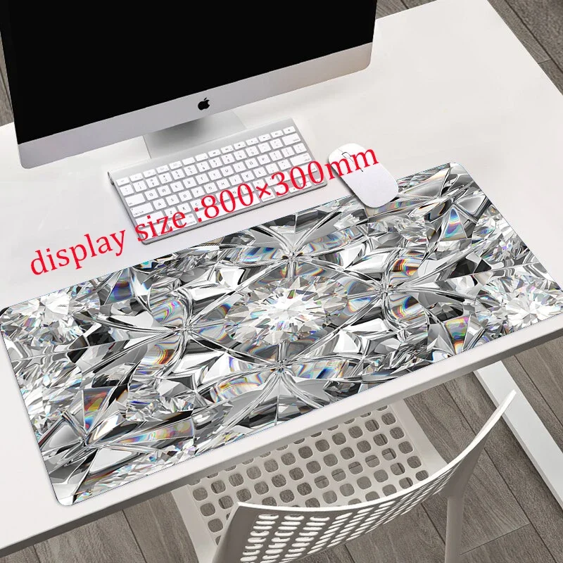 Colored Diamonds HD Art Printing XXL Mouse Pad New Gamer Accessory Hot Large Desk Pads Computer Lock Edge Keyboard Non-slip Mat