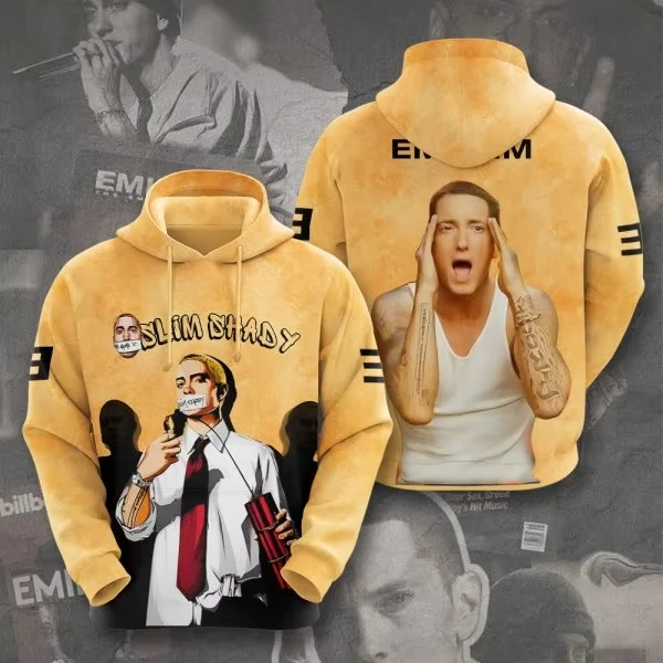 Rock rapper moletom com capuz rap eminem impressão 3d moletom com capuz masculino moda plus size agasalho feminino suor roupas masculinas casaco adole