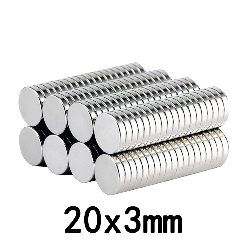 5/10/20/30/50pcs 20x3 Sheet Neodymium Magnet 20mmx3mm Round Powerful NdFeB Magnets 20x3mm Rare Earth Magnetic Disc magnet 20*3