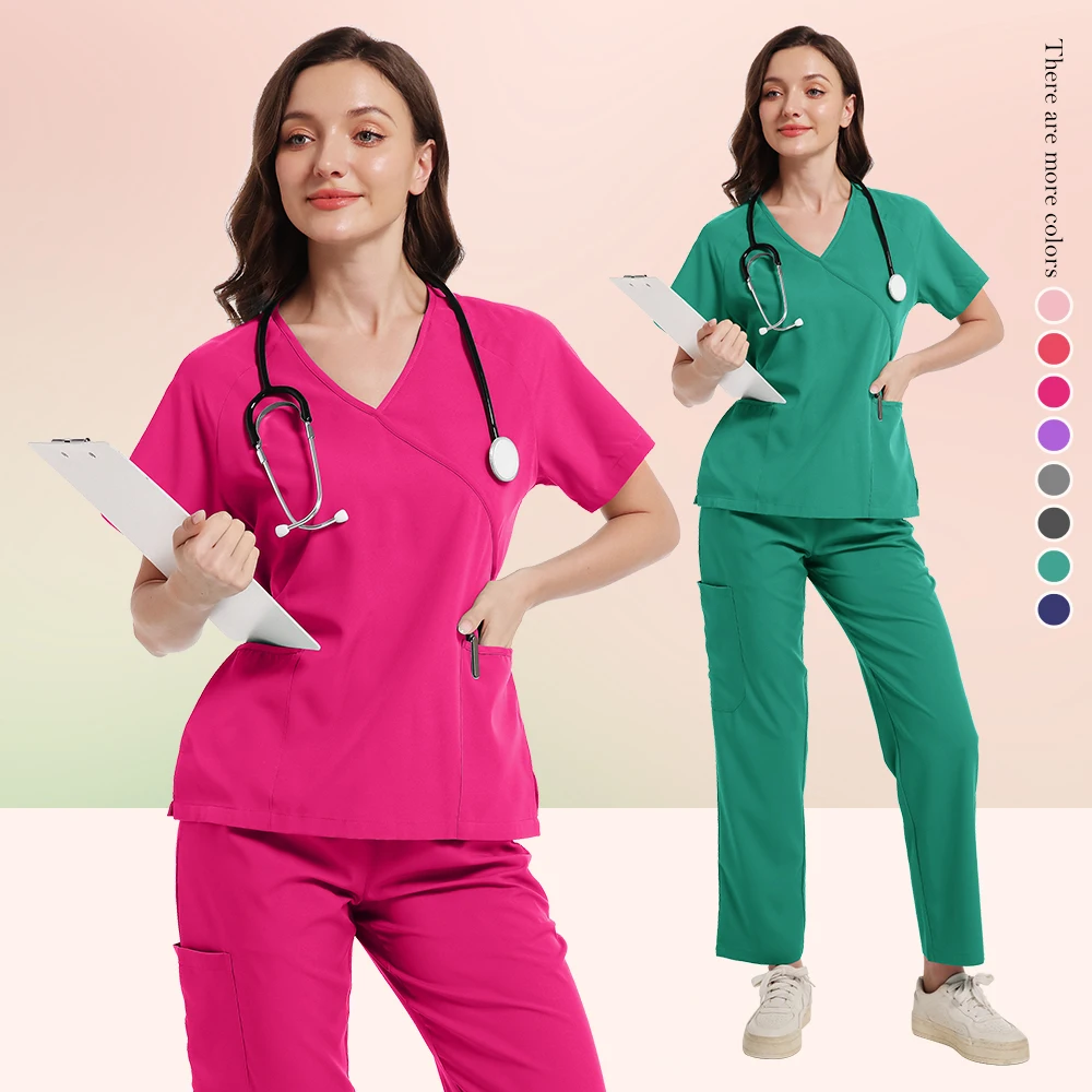 

Beauty salon nurse care medical pure color set dental clinic nursing home pet hospital doctor clinical surgery work uniform