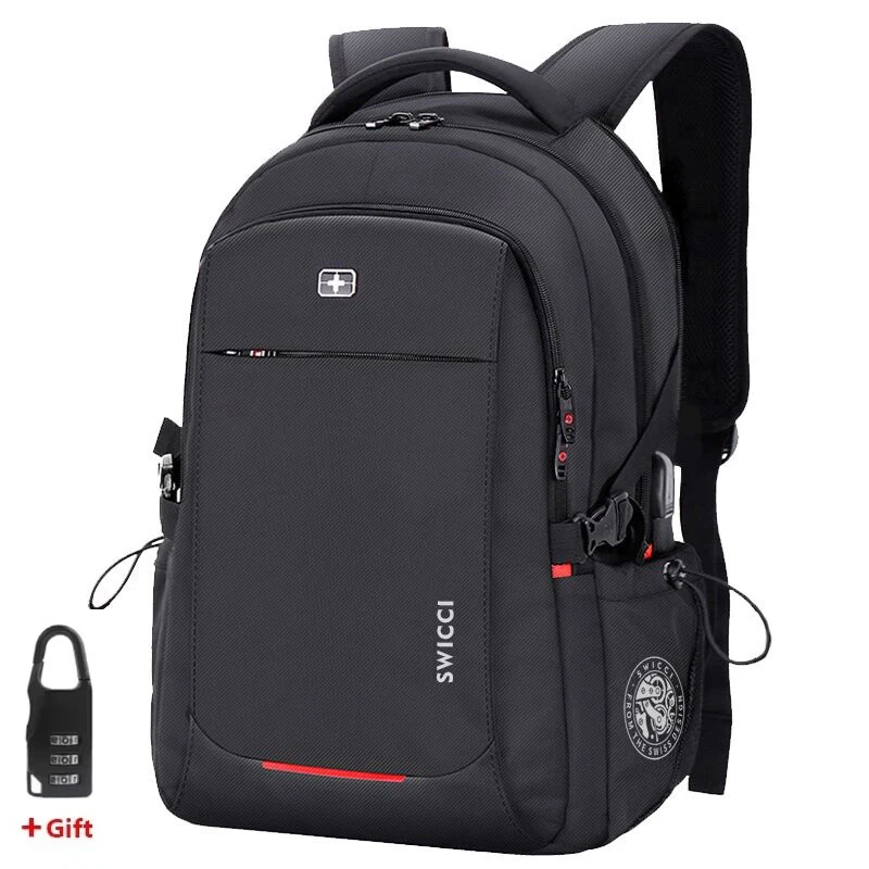 

ravel 16 17.3 inch Laptop swiss Backpack USB Charging Anti-Theft Business Luggage Daypack for Men Women College School Bag