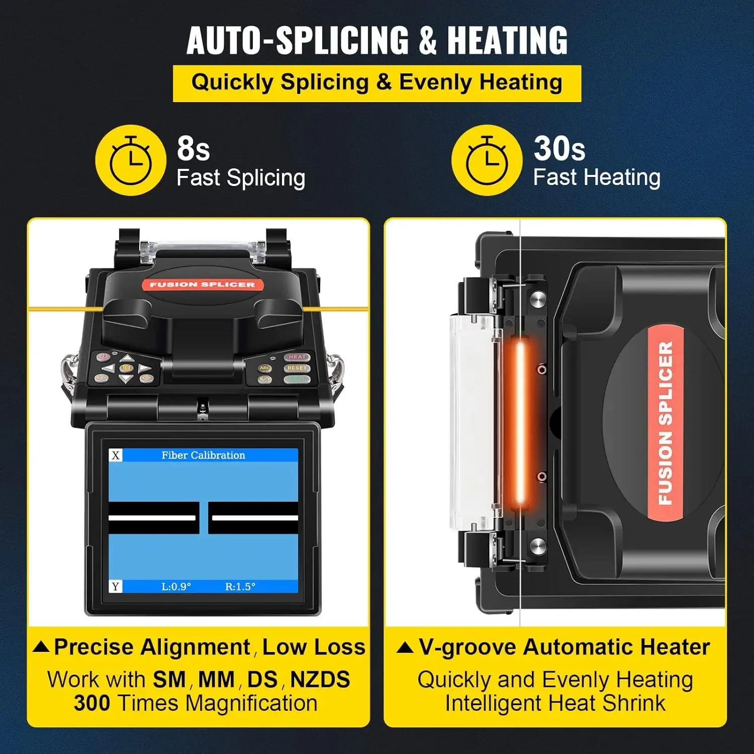 Fiber Fusion Splicer Fokus Otomatis A-80S FTTH Fiber Optic Fusion Splicer Kit 5 Inci Layar LCD Digital