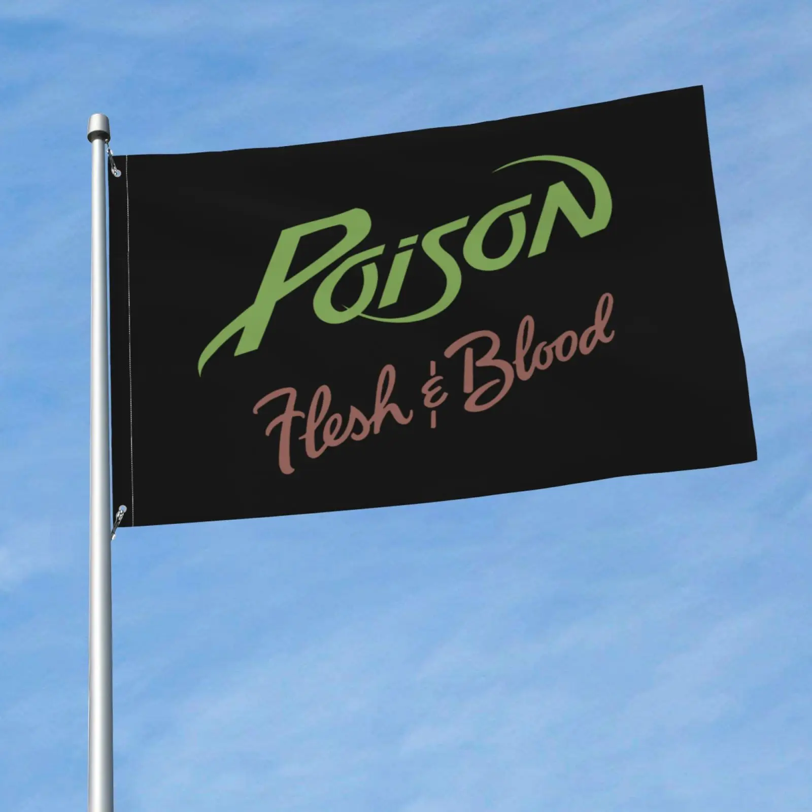 Poison Flesh And Blood Rock Band Flag Banner Vivid Outdoor Advertising Vivid Color Cars Club Hanging