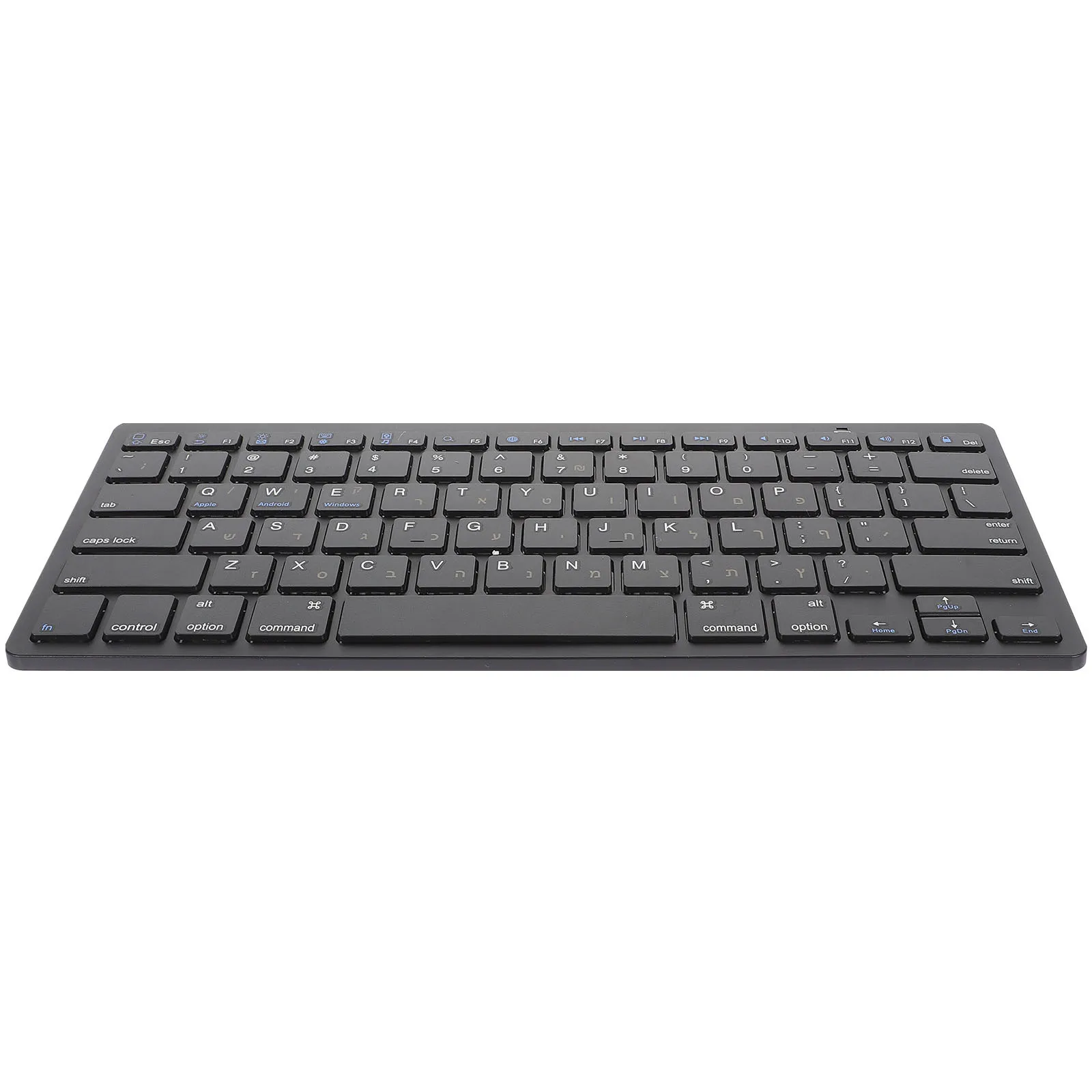 

Hebrew Wireless Keyboard Ultra Thin Portable Design Silent Keys for Laptop Office Work Full Size Comfortable Typing Compact