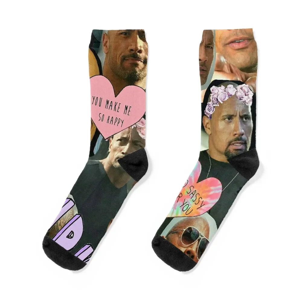 The Rock Dwayne Johnson Socks essential custom Antiskid soccer Men Socks Women's