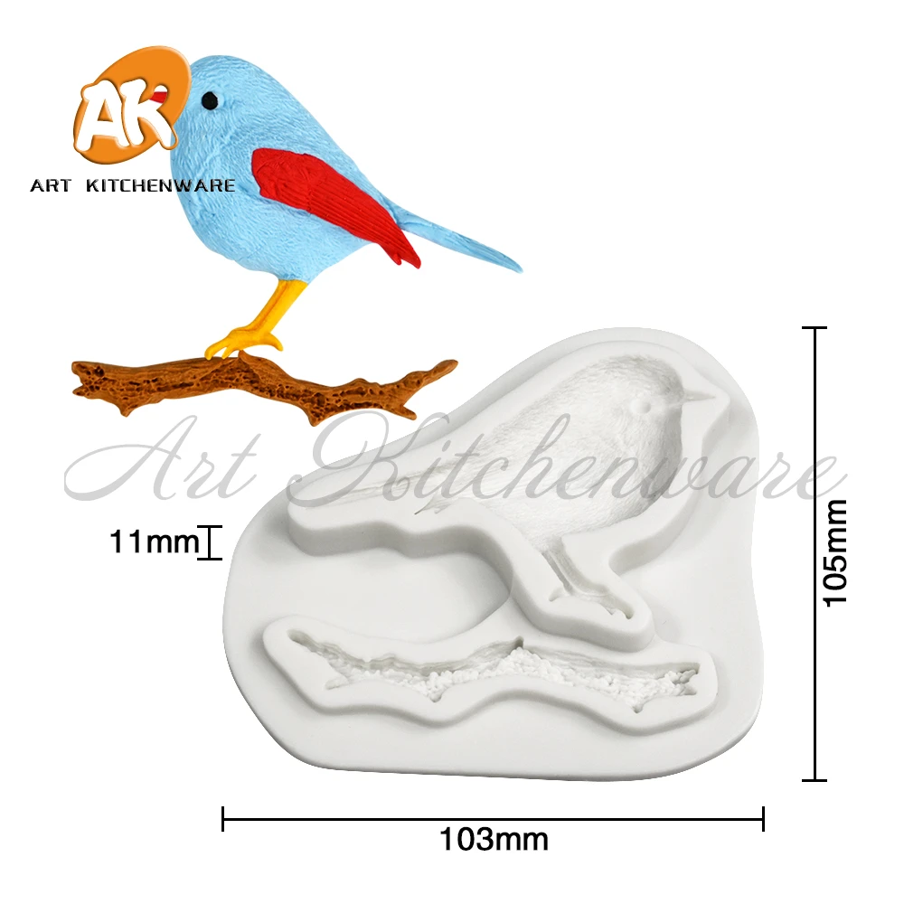 Bird Fondant Silicone Mold Cake Molds DIY Cake Decorating Tools Chocolate Gumpaste Moulds Candy Resin Clay Mould