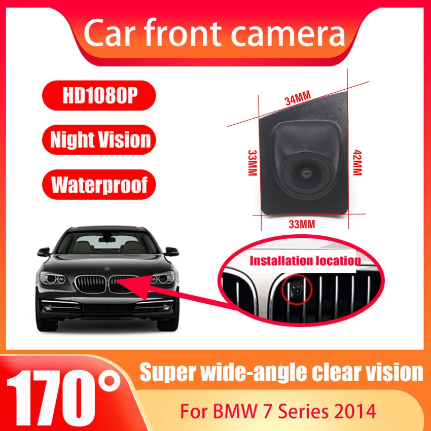 

Car Front View Parking LOGO HD Camera Night Vision Positive Waterproof 170 Wide Degrees CCD For BMW 7 Series 2014