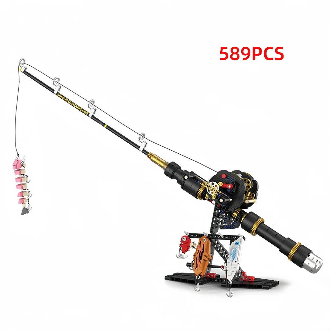 KNEW BUILT Angelruten-Bausteine – lustiges Spielzeug mit Rolle und Schnur, interaktive Eltern-Kind-Aktivität, Geburtstags- und Weihnachtsgeschenk für Kinder – Detail 8