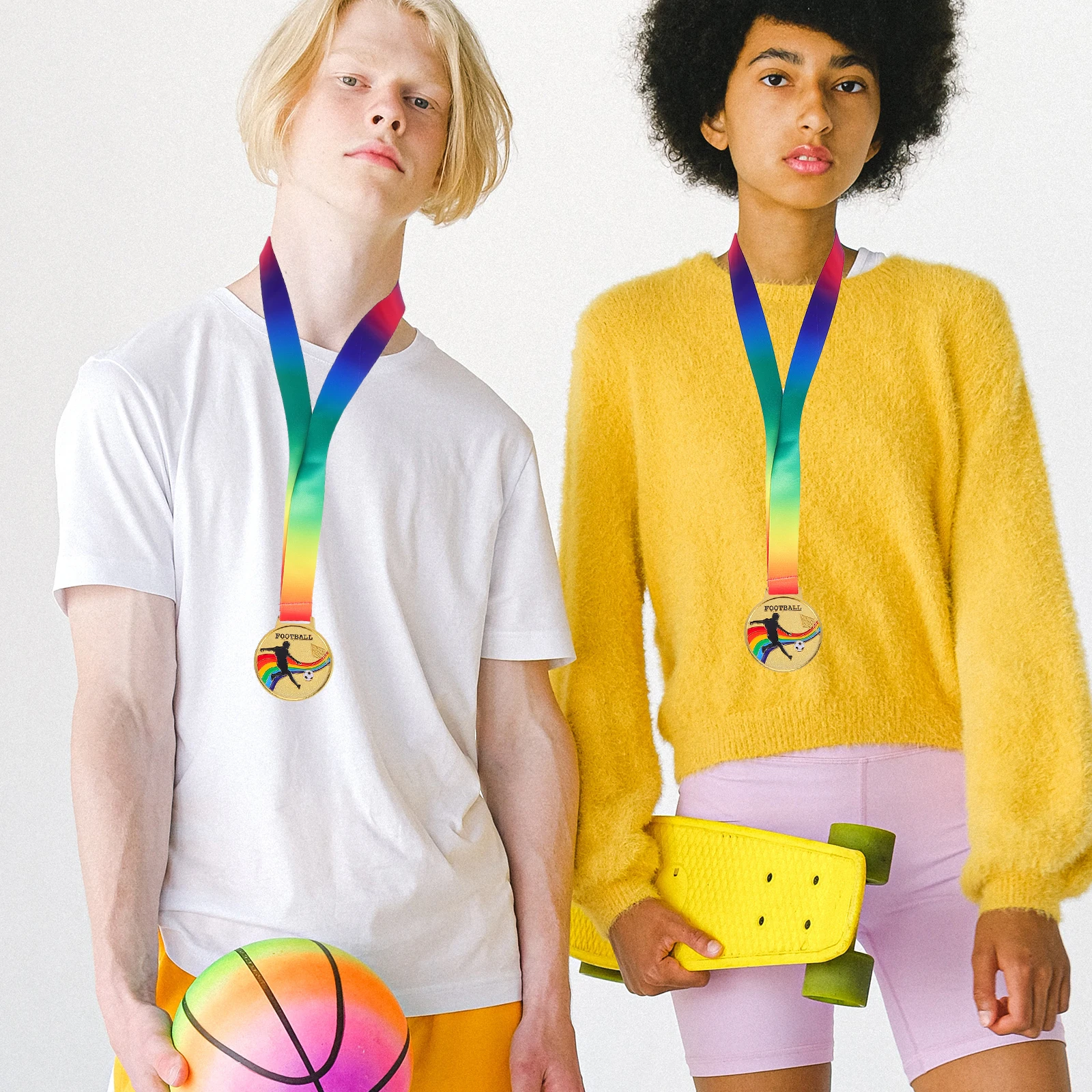 

2 шт. металлические спортивные спортивные медали с лентой из цинкового сплава, мемориальные медали, медали в подарок