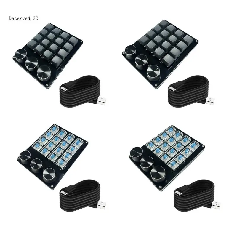 

Professional Macro Keyboards Adjustable Knob for Precise Gaming Commands