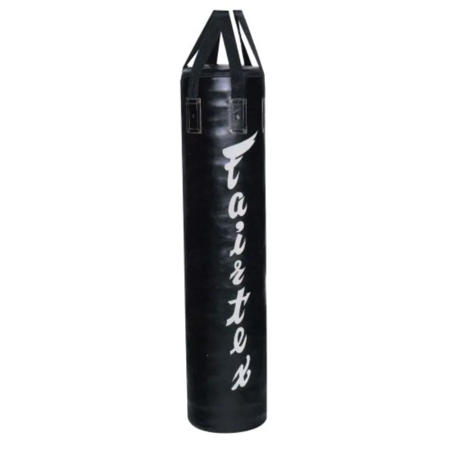 Muay Thai boxing training: banana-shaped punching bag PVC leather black 6 ft height durable for kickboxing and MMA