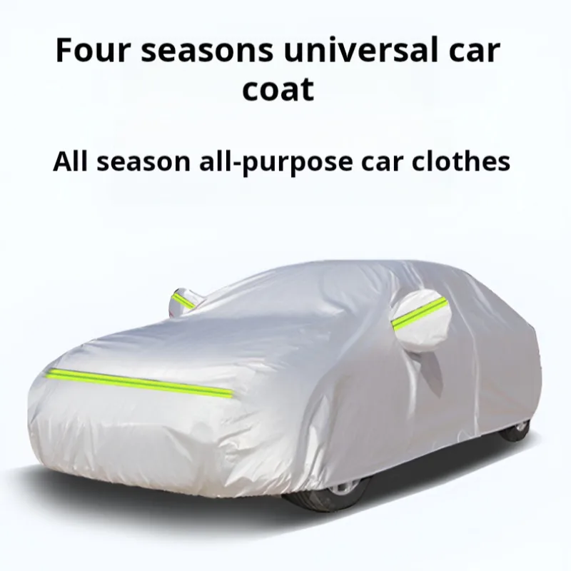 Car coat cover four seasons universal padded full car rain cover sunscreen waterproof sunshade block car coat car cover