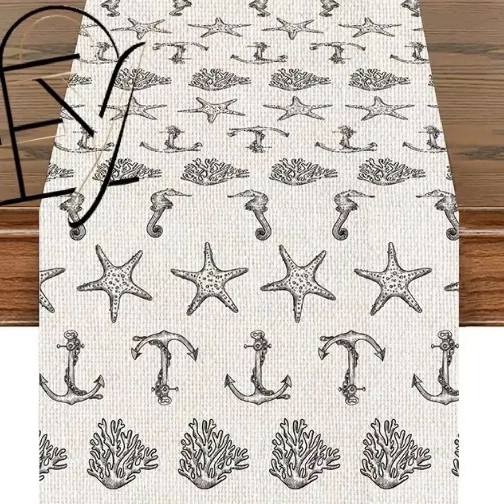 Linen Table Runner with Two Fall Gnomes Sunflowers Pumpkins on White Wood Plank Rustic Farmhouse Decor Autumn Table
