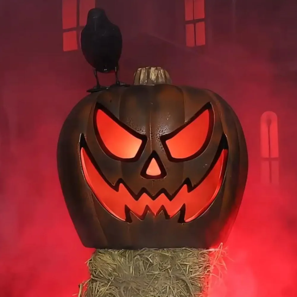 

Halloween Giant Pumpkin Lantern, Large Jack o Lanterns Light Up Pumpkin Decorations, Lighted Pumpkin with LED and Sound Indoor
