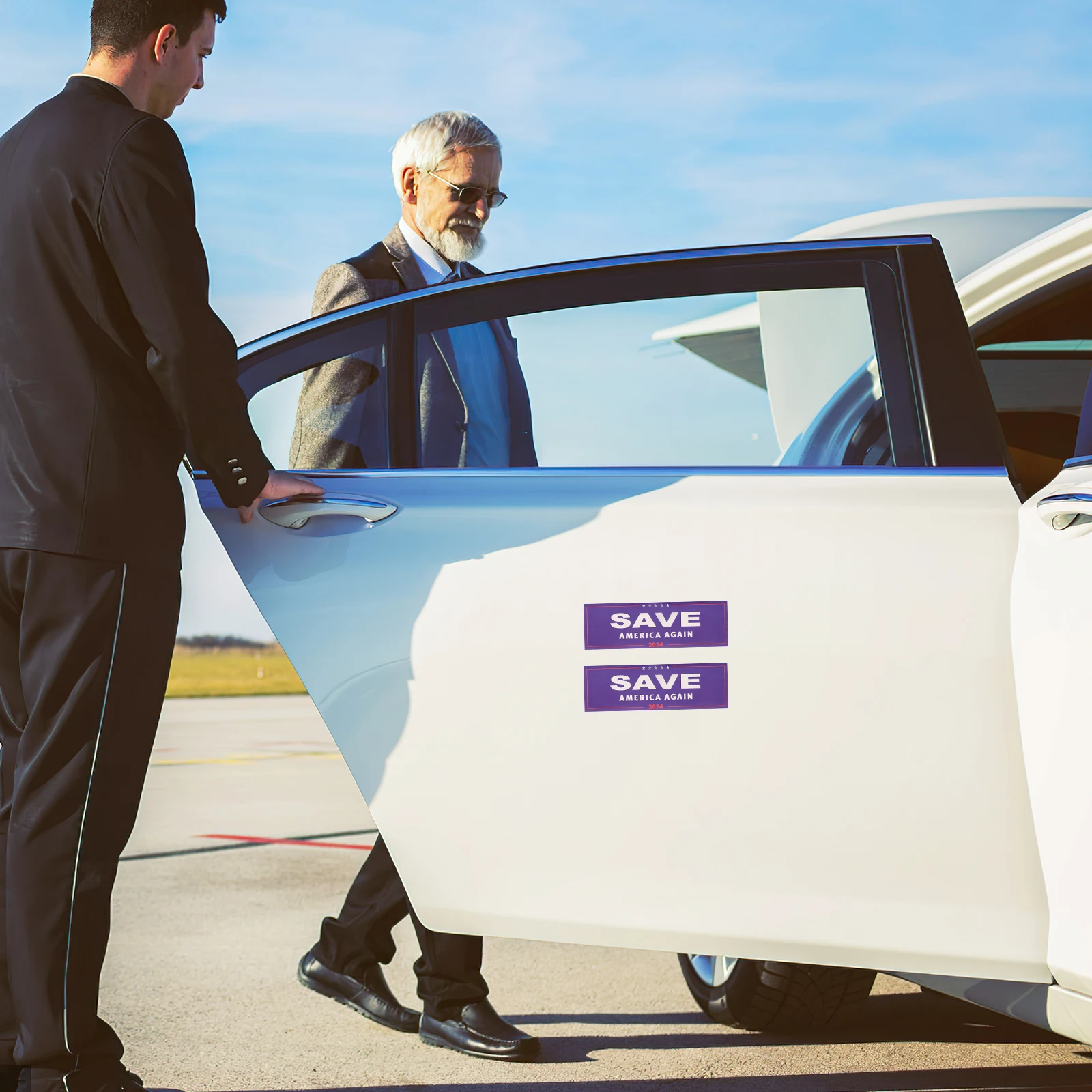 10pcs 10 Sheets Election Voting Stickers United States Political Bumper Rectangular Adhesive Paper Vote Labels Circle Decal Gift