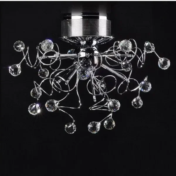 

Best quality 11-lights chrome modern crystal chandelier Dia73*H37cm lustres de cristal lamp for living room