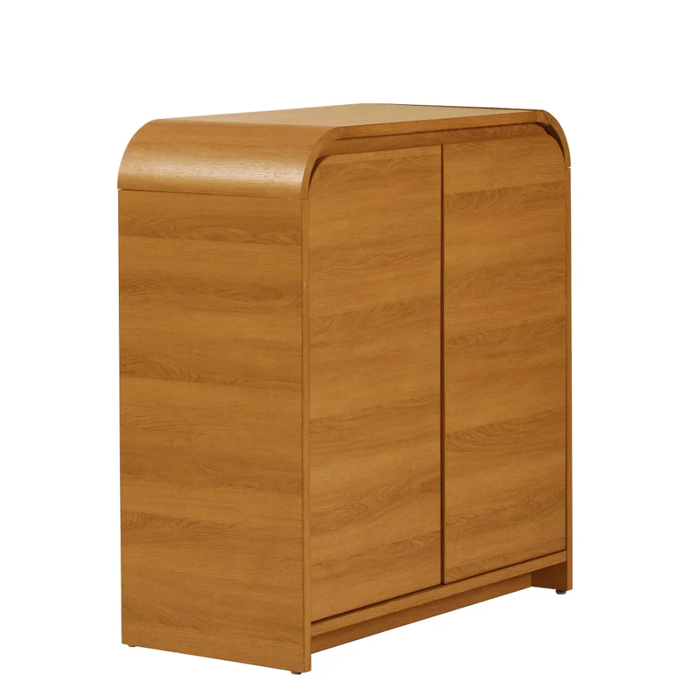 

Living Room Cabinets, Curved Accent Cabinet, Warm Honey, Chest of Drawers