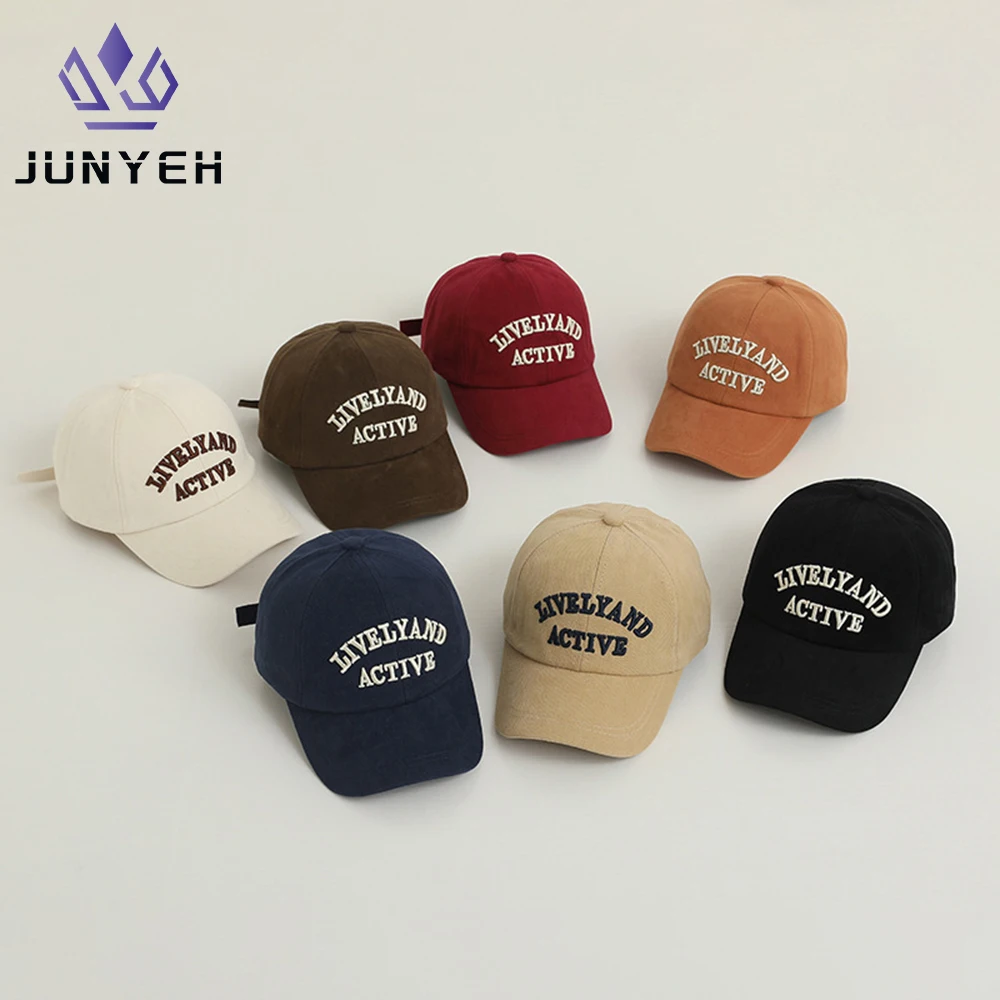 

Детская бейсболка, осенне-зимняя однотонная бейсболка с вышитыми буквами, шляпа с утиным языком для детей 2-8 лет