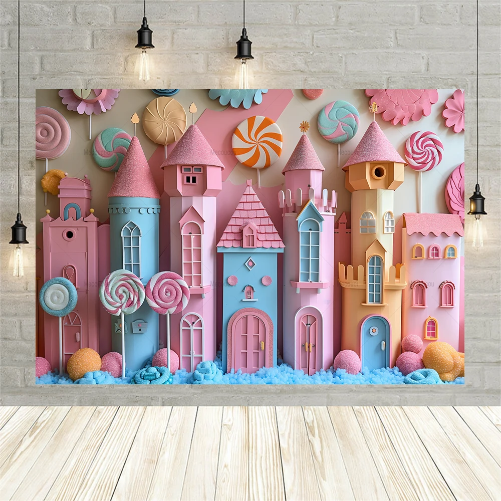 Sweet Candy House Photography Backdrop Custom Birthday Party Kids Girl Princess Family Background Portrait Decor Studio